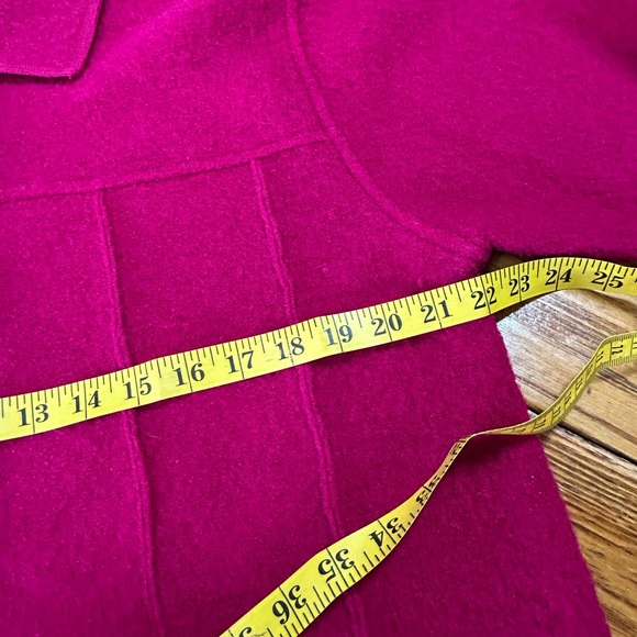 Lisa International boiled wool button front jacket. Size Large. - Picture 7 of 11